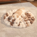 Faux Fur Warmth-Retaining Round Dog & Cat Mat with Pillow