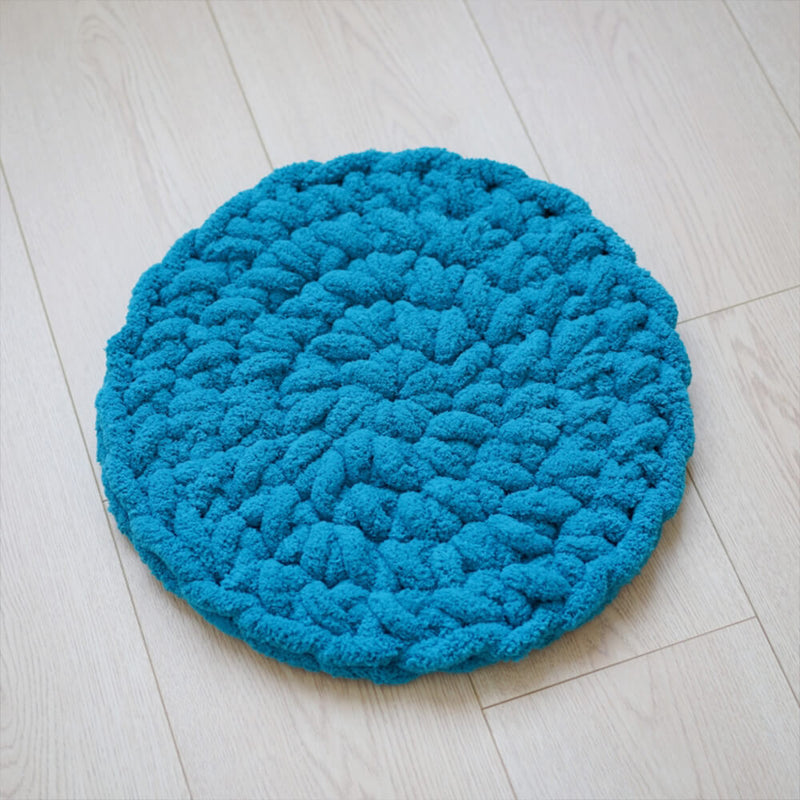 Handwoven Chunky Knit Soft Round Pet Bed Mat