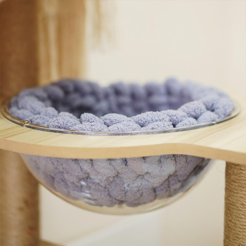 Handwoven Chunky Knit Soft Round Pet Bed Mat