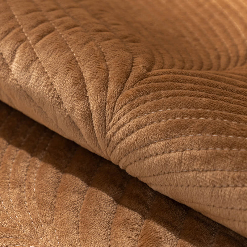 Leaf Patterned Plush Warm Non-Slip Couch Cover