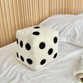 Dice-Shaped Faux Lambswool Sofa Pillow Decorative Cushion