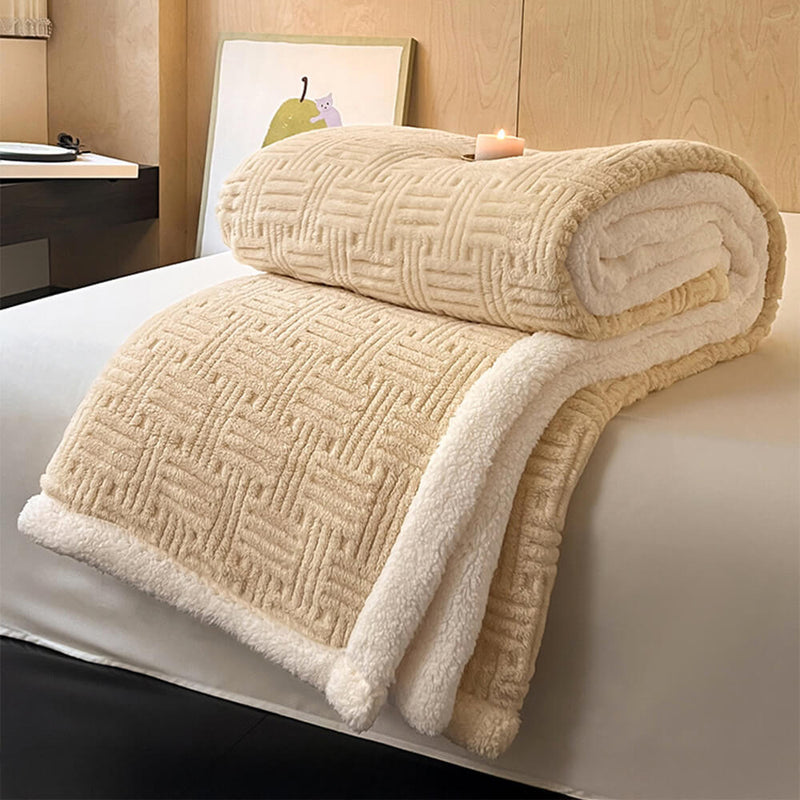 Ultra-Soft Dual-Sided Warm Jacquard Comfort Multi-Functional Blanket