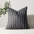 Velvet Striped Soft Decorative Sofa Pillow Cushion