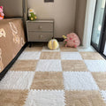 Soft Plush Checkerboard Anti-Slip Lightweight Home Area Rug