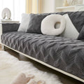 Suede Plush Elegant Pattern Sofa Protective Non-Slip Couch Cover