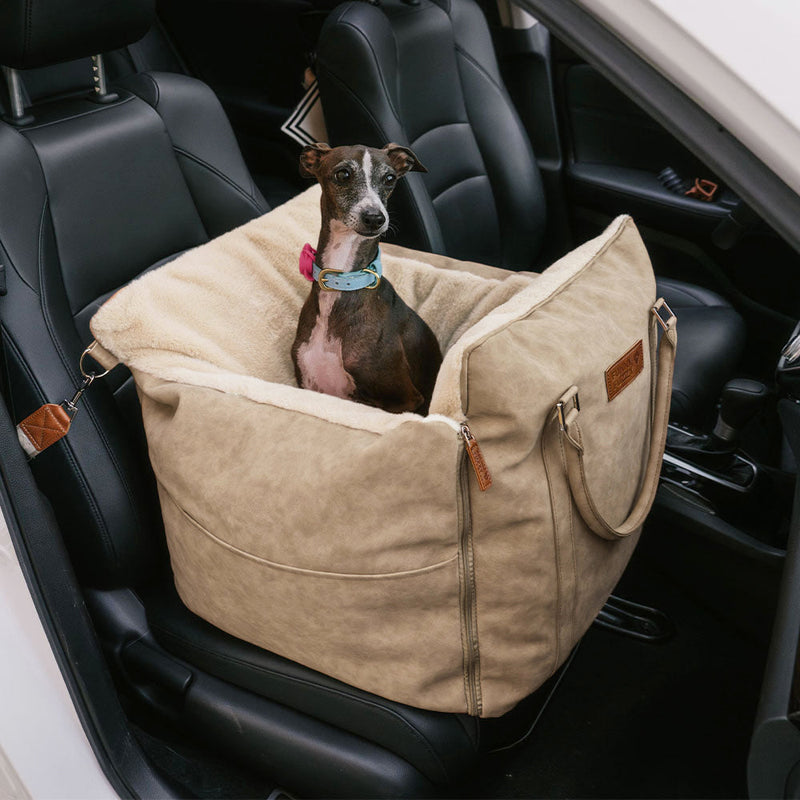 Large Fluffy Warmth Safe Non-Slip Dog Carrier Booster Car Seat- Ride and Rover